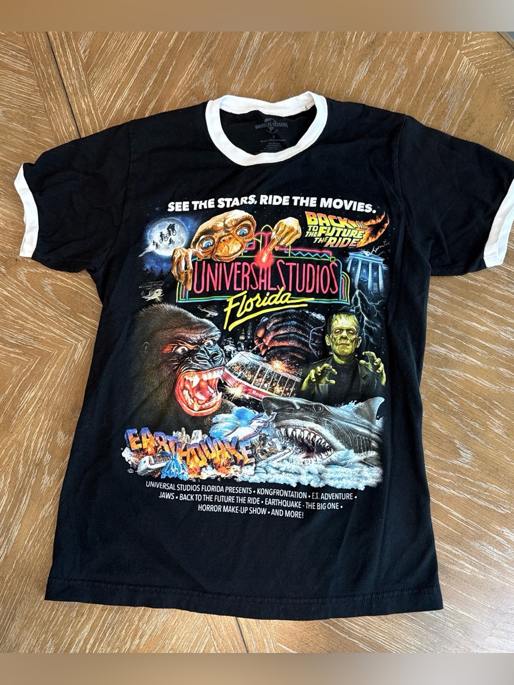 Universal Studios Graphic Short Sleeve Ringer Tee with White Trim